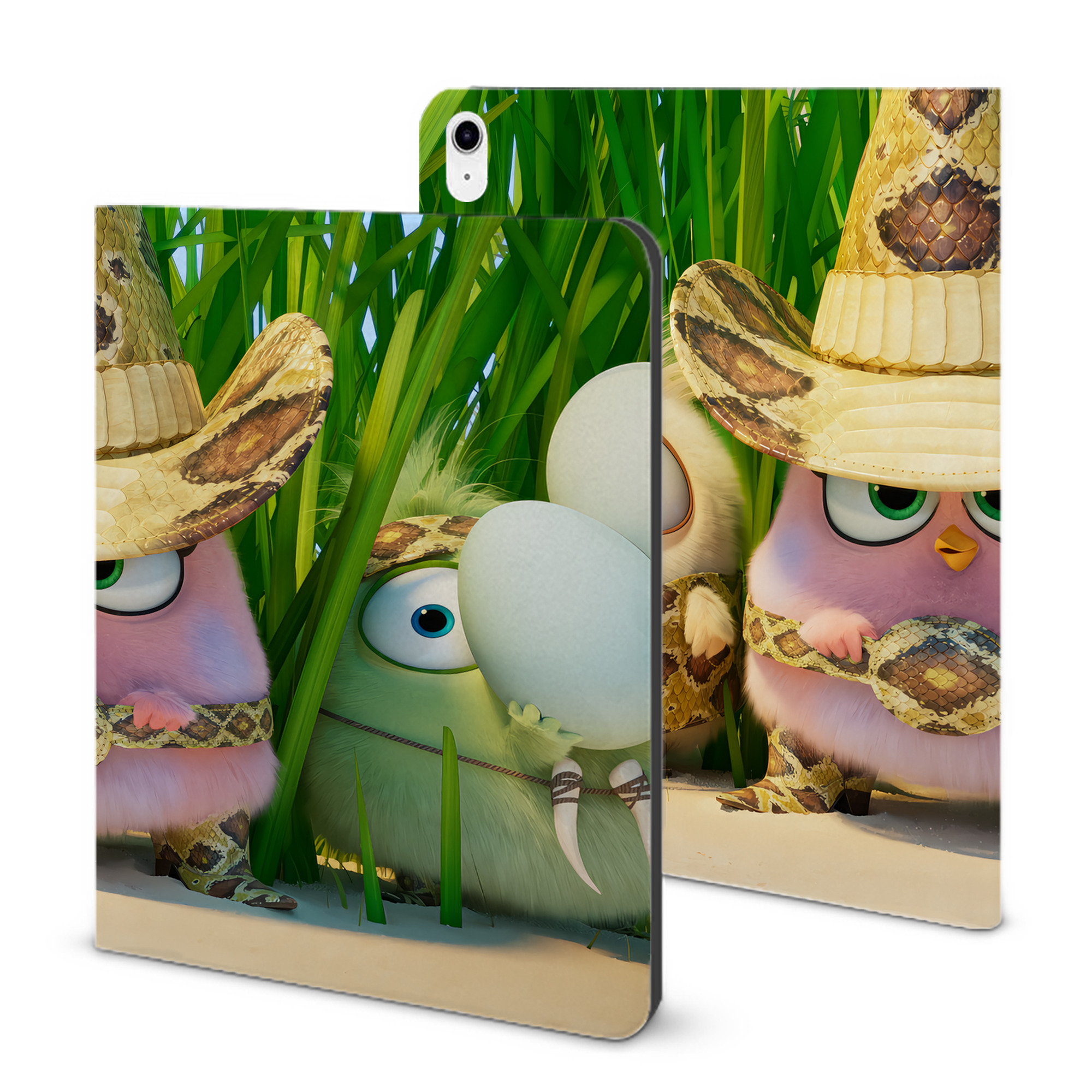 （画像用） Angry Birds アングリーバード IPad ケース ブック型 PUレザー TPU 耐衝撃 軽量 薄型 ペン収納なし 全面保護 IPad 各モデル対応
